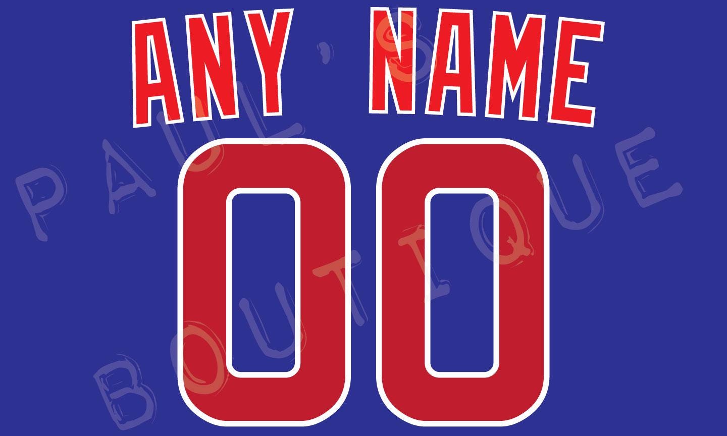 Chicago Cubs Lettering Kit for an Authentic, Replica, Youth or Toddler Alternate Jersey - ANY NAME & NUMBER
