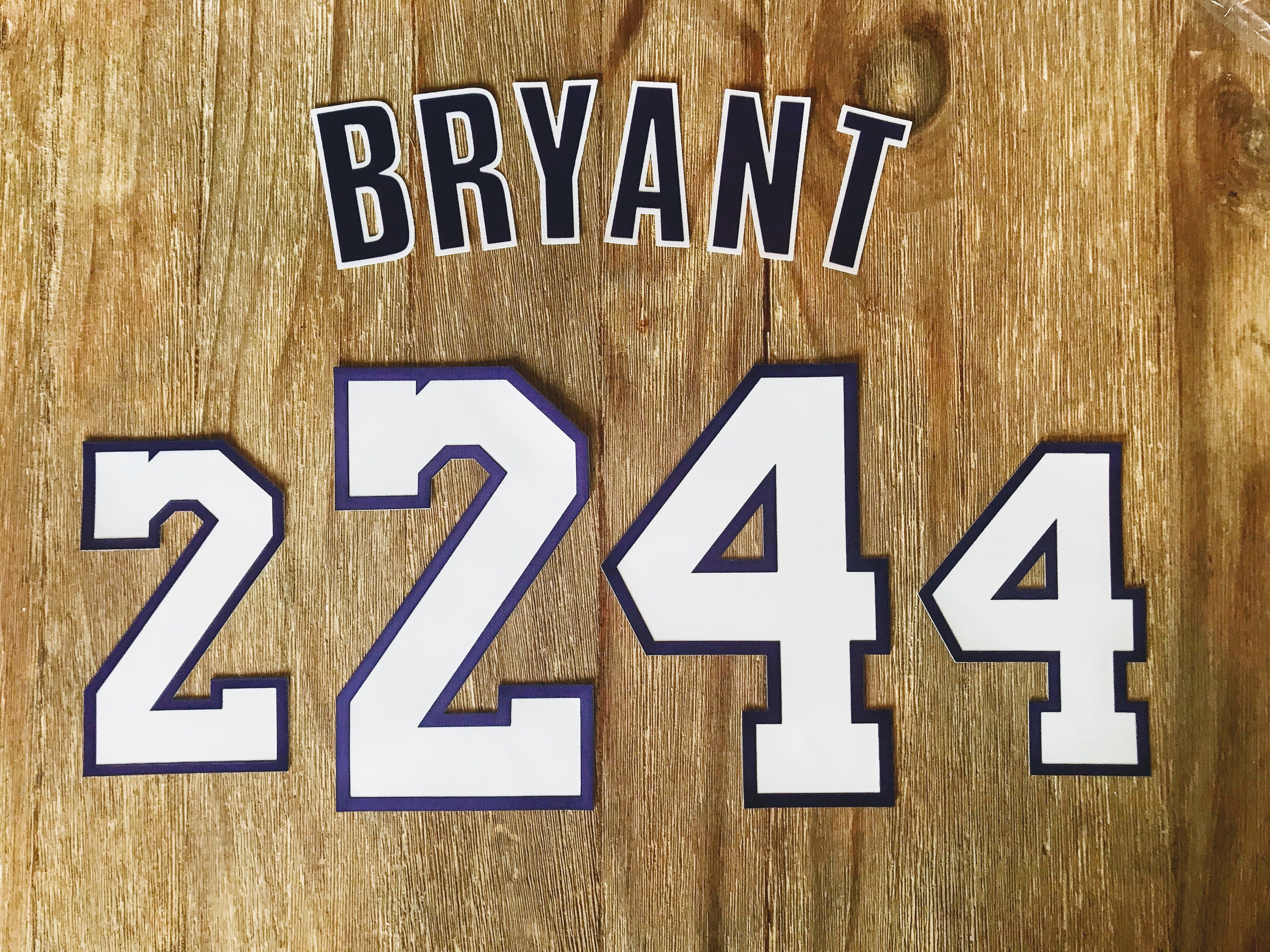 24 Kobe Lakers jersey number (Transparent) Art Board Print for