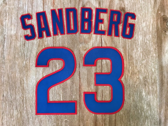 Chicago Cubs Lettering Kit for an Authentic Home Jersey sandberg 23 Etsy