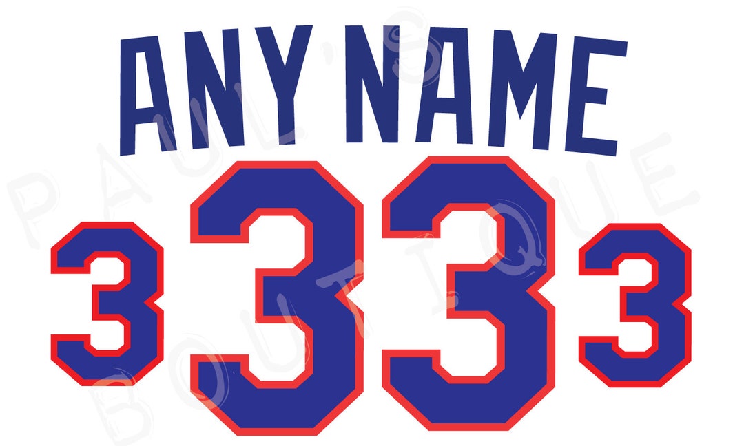 Texas Rangers Lettering Kit for an Authentic, Replica or Youth 90's ...