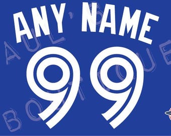 Toronto Blue Jays Lettering Kit for an Authentic, Replica, Youth or Toddler Alternate 2023 Jersey - ANY NAME & NUMBER