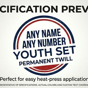 Custom Chicago Cubs Lettering Kit for an Authentic, Replica, Youth or Toddler Home Jersey - ANY NAME & NUMBER Youth (Permanent)