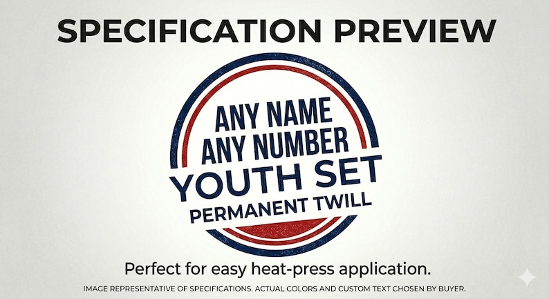 Custom Chicago Cubs Lettering Kit for an Authentic, Replica, Youth or Toddler Home Jersey - ANY NAME & NUMBER Youth (Permanent)