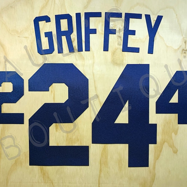 Seattle Mariners Lettering Kit for an Authentic Home or Road Jersey - "GRIFFEY" #24