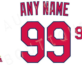 St. Louis Cardinals Lettering Kit for an Authentic, Replica or Youth 2023 Home Jersey - ANY NAME & NUMBER