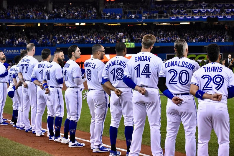 Toronto Blue Jays Lettering Kit for an Authentic Home Jersey Etsy