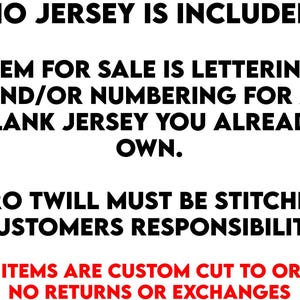 Custom Chicago Cubs Lettering Kit for an Authentic, Replica, Youth or Toddler Home Jersey - ANY NAME & NUMBER image 6