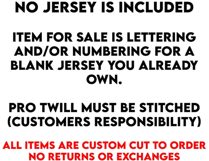 Custom Chicago Cubs Lettering Kit for an Authentic, Replica, Youth or Toddler Home Jersey - ANY NAME & NUMBER image 6