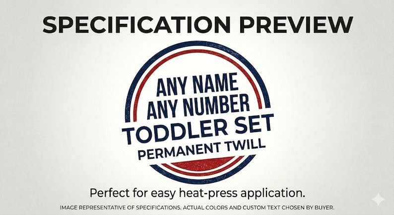 Custom Chicago Cubs Lettering Kit for an Authentic, Replica, Youth or Toddler Home Jersey - ANY NAME & NUMBER Toddler (Permanent)