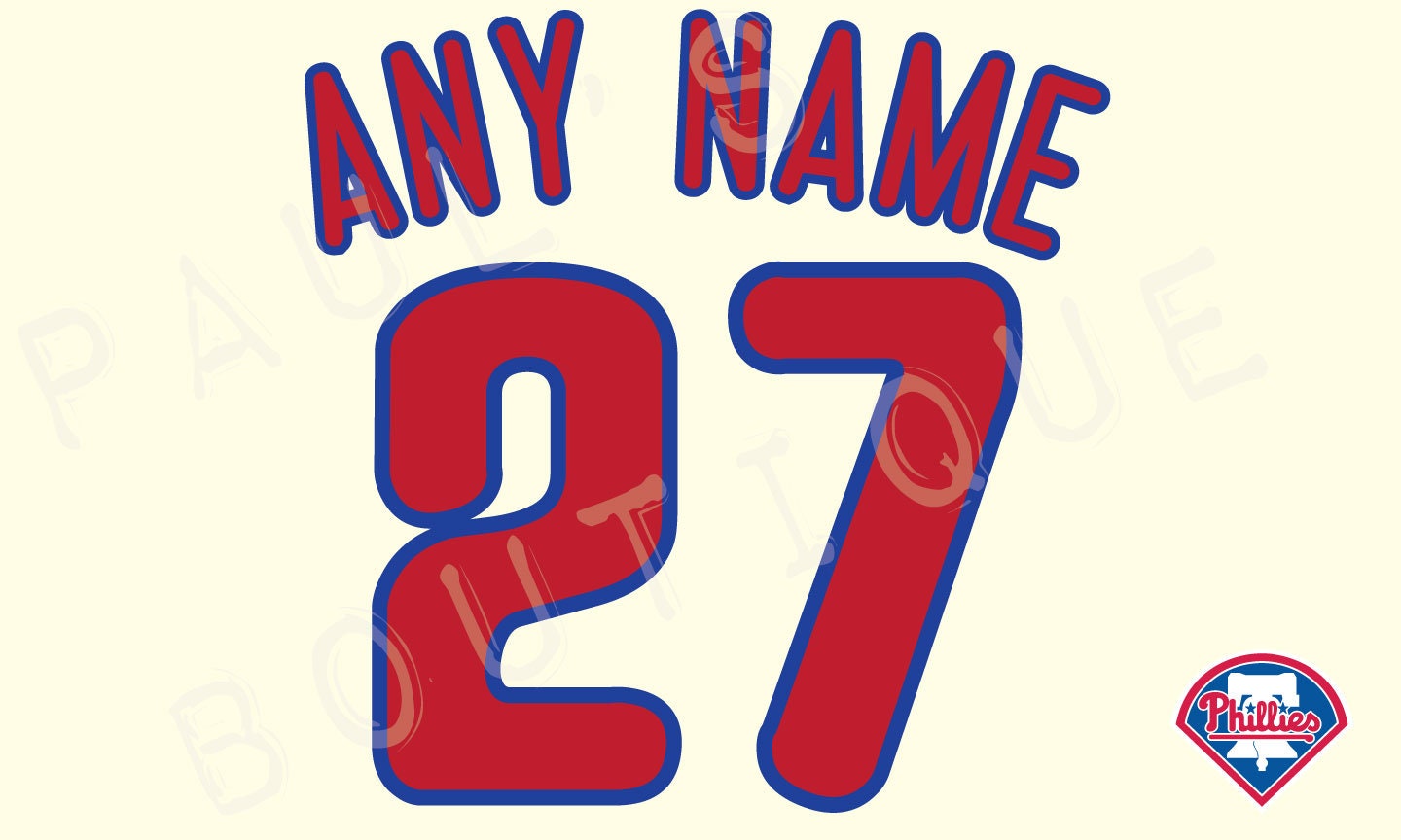 Majestic Athletic Philadelphia Phillies Custom (Any Name/# on Back) Jersey Tee (Adult Small) Red : Sports Fan Jerseys : Sports & Outdoors
