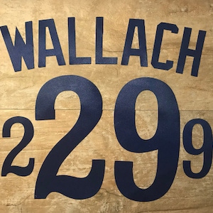 Montreal Expos Lettering Kit for a 1980 Home Jersey - &quot;WALLACH&quot; #29