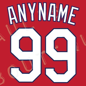St. Louis Cardinals Lettering Kit for an Authentic, Replica, Youth or Toddler Alternate Red 2023 Jersey - ANY NAME & NUMBER