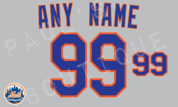 New York Mets Lettering Kit for an Authentic Road Jersey ANY 