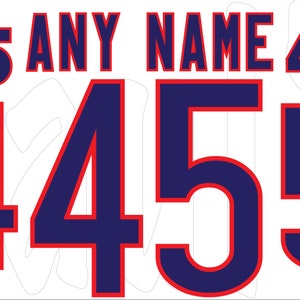 Chicago Bears Lettering Kit for an Authentic Road Jersey - ANY NAME & NUMBER