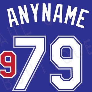 Los Angeles Dodgers Lettering Kit for a 2000 Alternate Authentic Jersey - ANY NAME & NUMBER