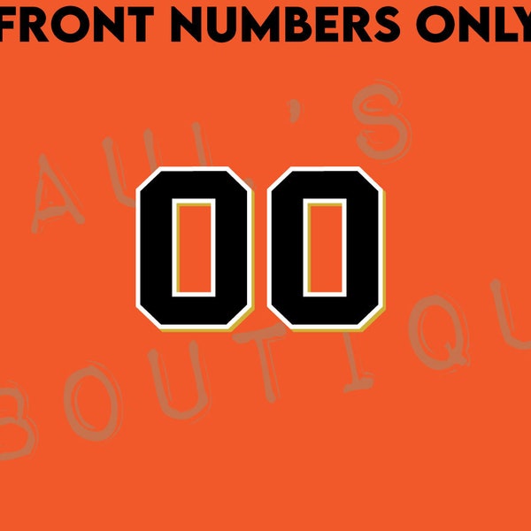 San Francisco Giants FRONT NUMBER ONLY for an Authentic, Replica or Youth Alternate Orange Jersey