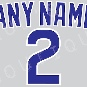 Chicago Cubs Lettering Kit for an Authentic Vintage 1990 Road Jersey - ANY NAME & NUMBER