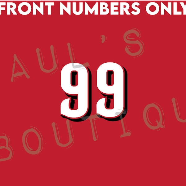 Cincinnati Reds FRONT NUMBER ONLY for an Authentic, Replica or Youth Alternate Red 2023 Jersey