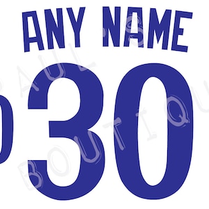 Montreal Expos Lettering Kit for a 1980 Home Jersey - ANY NAME & NUMBER