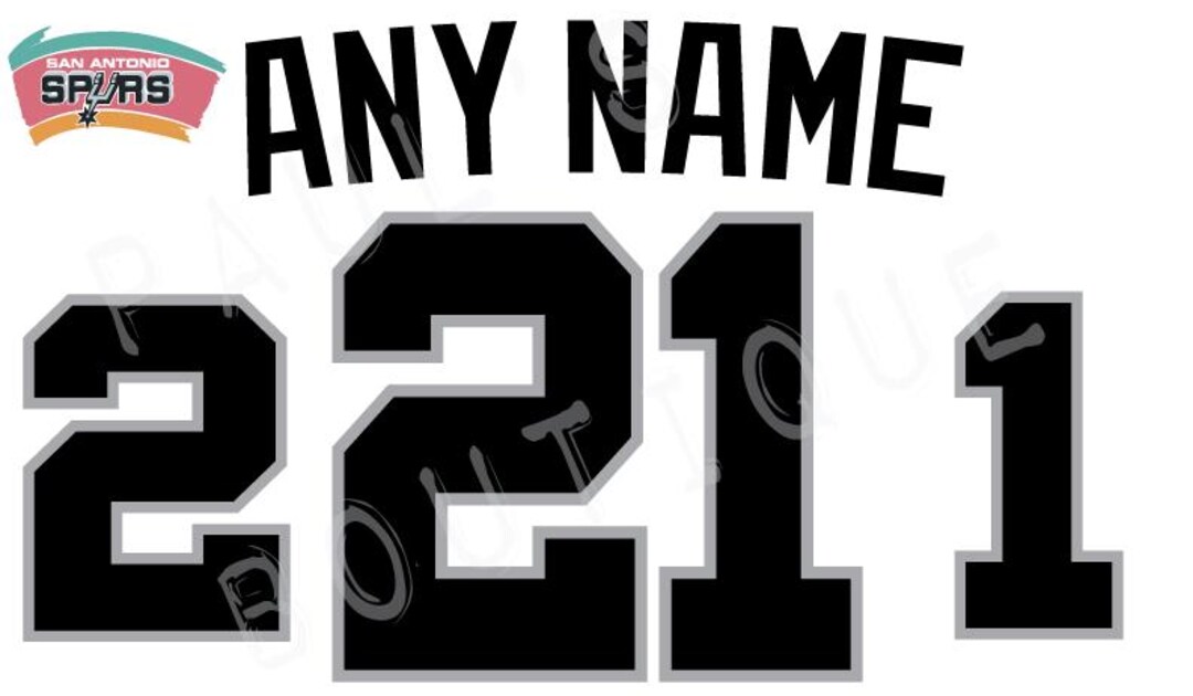 San Antonio Spurs Lettering Kit for Vintage Authentic White Jersey ...