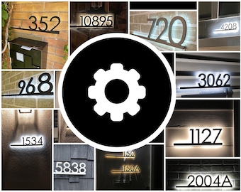 Light control option for backlit house numbers sign