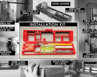 DIY installation toolkit for backlit house number sign