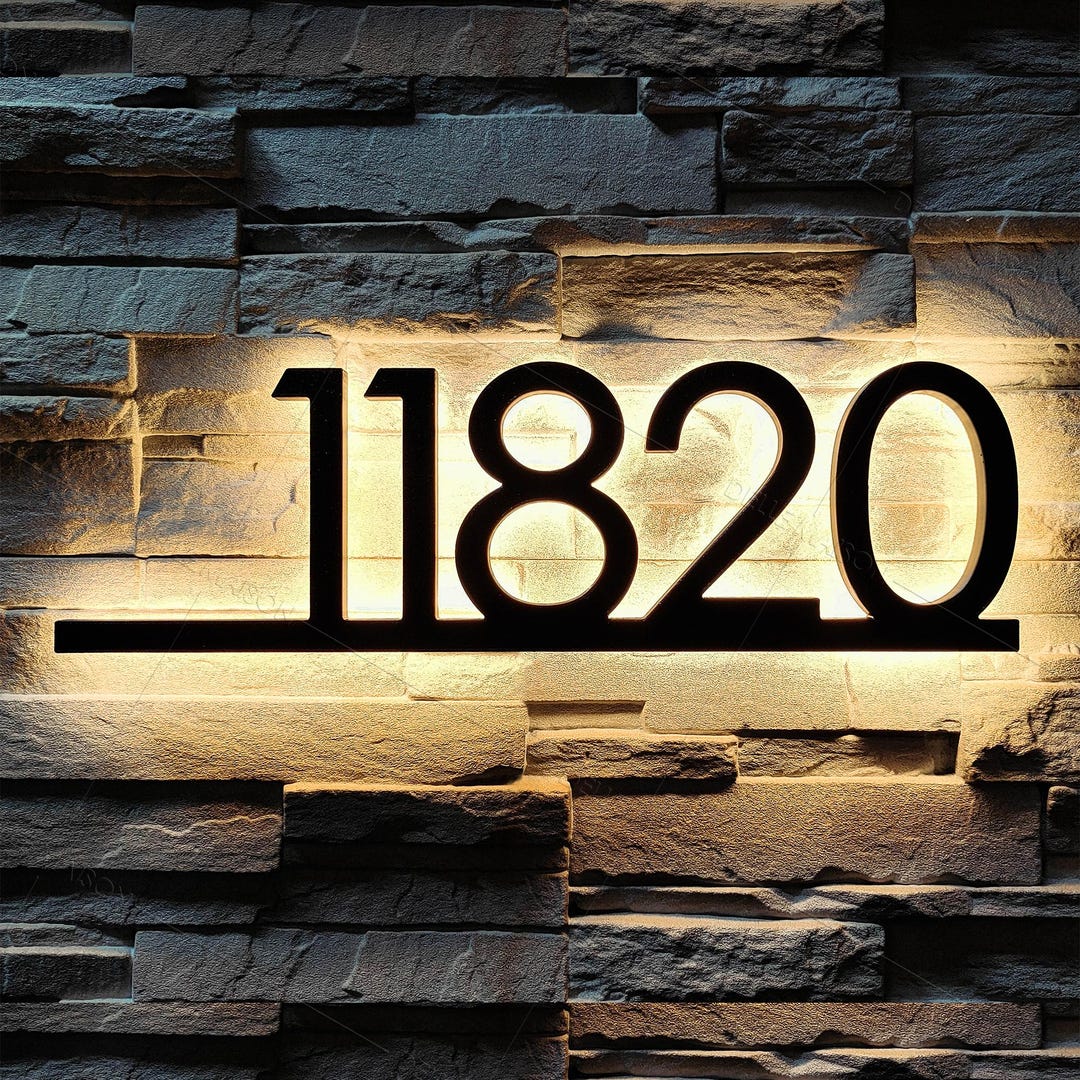 38灯 Sign Design Custom Led House Number,Modern Address Number Sign