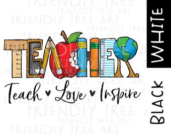 Download Teach Love Inspire Svg Etsy