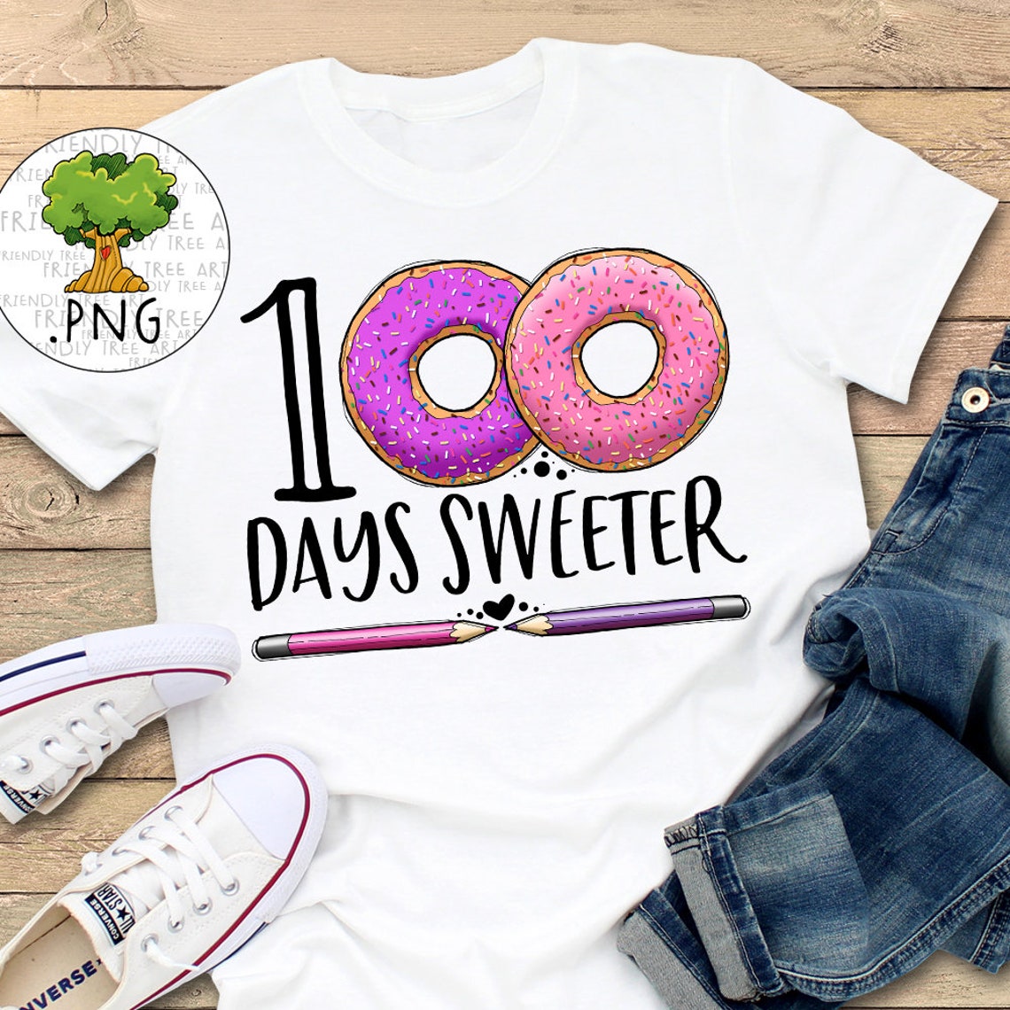 100 Days Sweeter Png PNG Files for Sublimation 100th Day of | Etsy