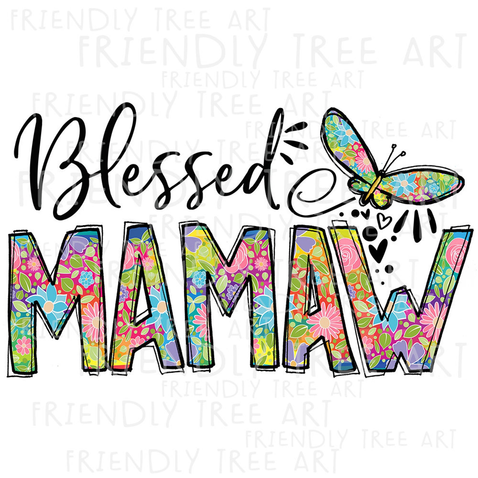 Blessed Mamaw Png Mamaw PNG Files for Sublimation Printing  Etsy