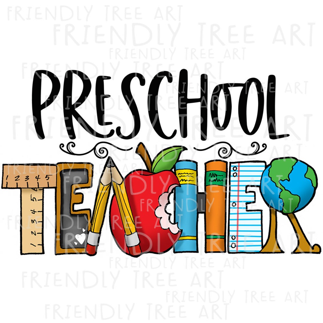 Preschool Teacher Png, PNG Files for Sublimation, Preschool Png ...