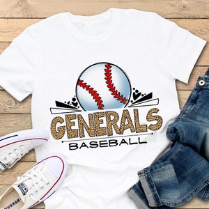 Generals Baseball Png, Png Files for Sublimation Printing, Go Generals ...