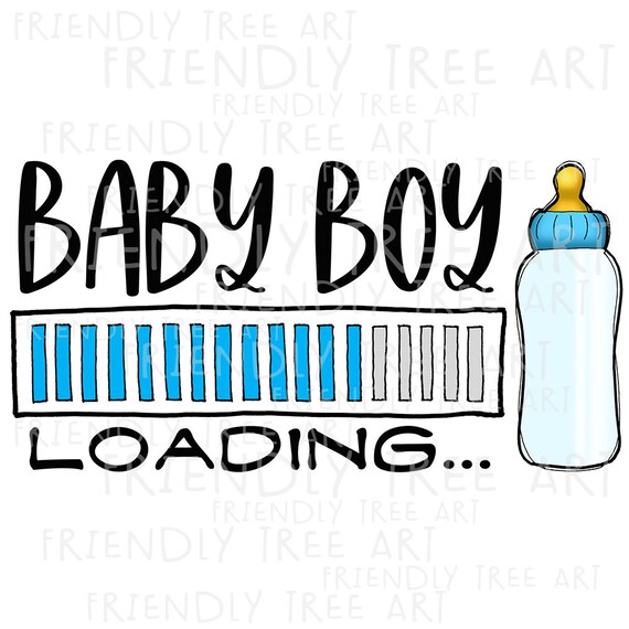 Baby Boy Loading Png File for Sublimation Infant Png Baby Etsy