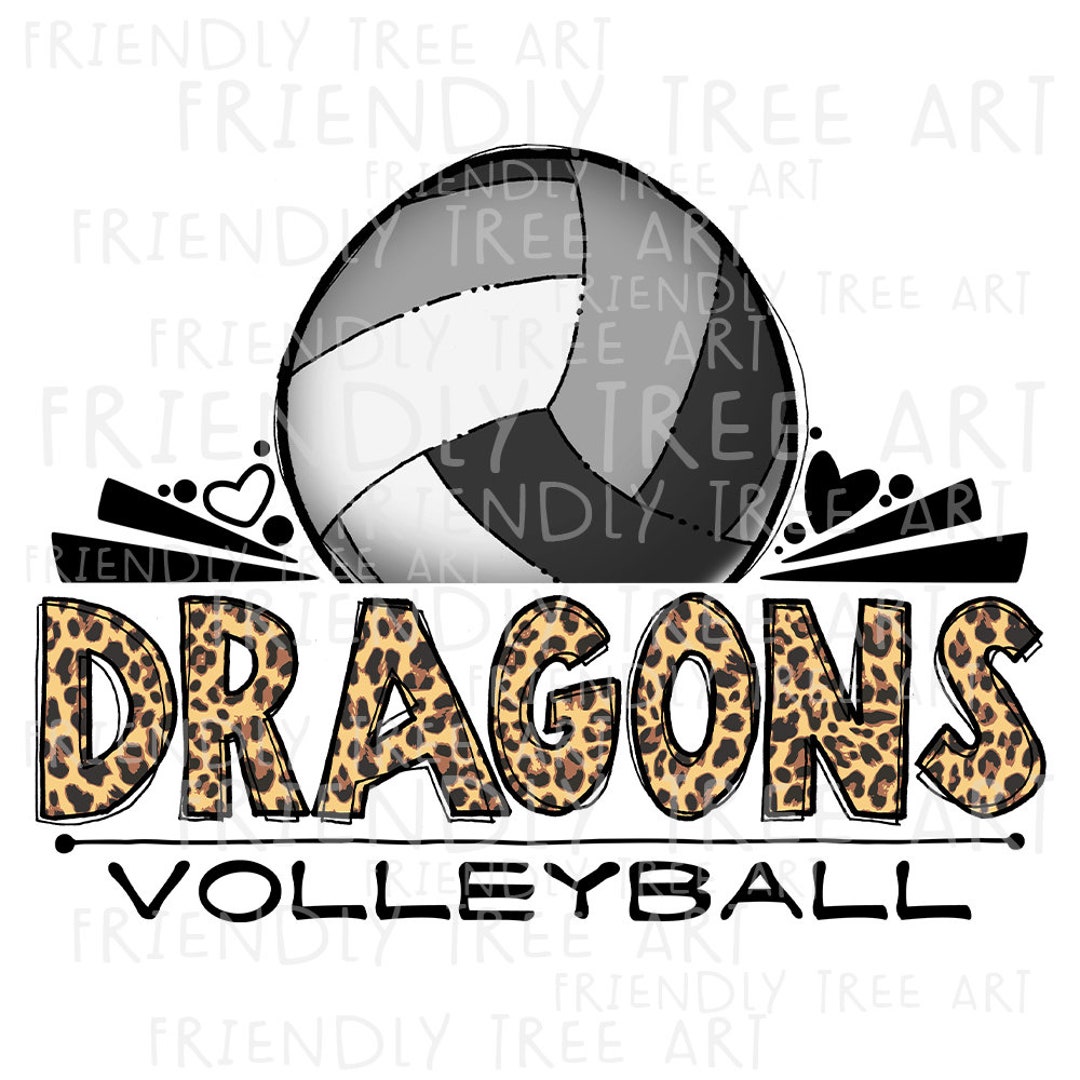Dragons Volleyball Png, Png Files for Sublimation Printing, Dragons Png