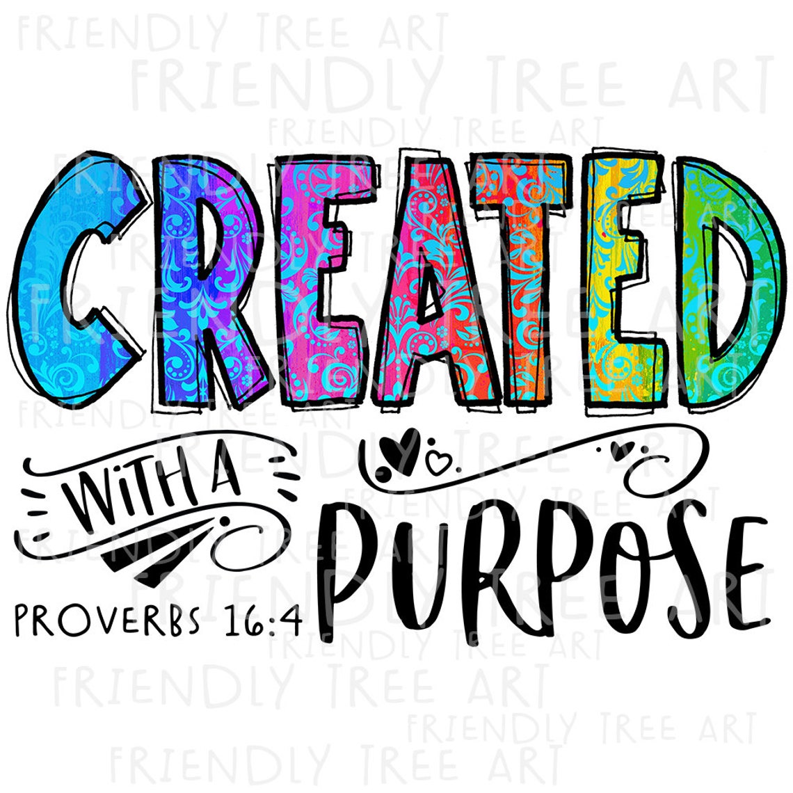 Created With A Purpose PNG Files for Sublimation Printing Etsy