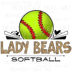 Lady Bears Softball Png, Png-bestanden voor sublimatie afdrukken, Lady Bears Team, Lady Bears Sublimation, Lady Bears Png