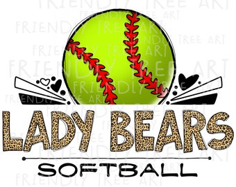 Lady Bears Softball Png, Png-bestanden voor sublimatie afdrukken, Lady Bears Team, Lady Bears Sublimation, Lady Bears Png