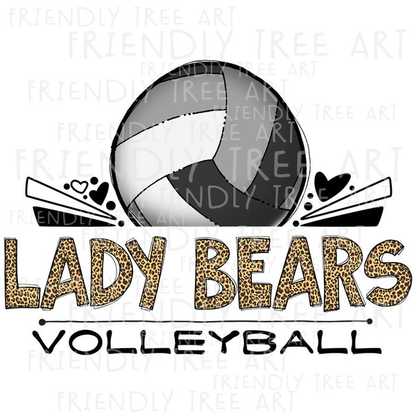 Lady Bears Volleyball Png, Png Dateien zum Sublimation Drucken, Lady Bears Team, Lady Bears Sublimation, Lady Bears Png