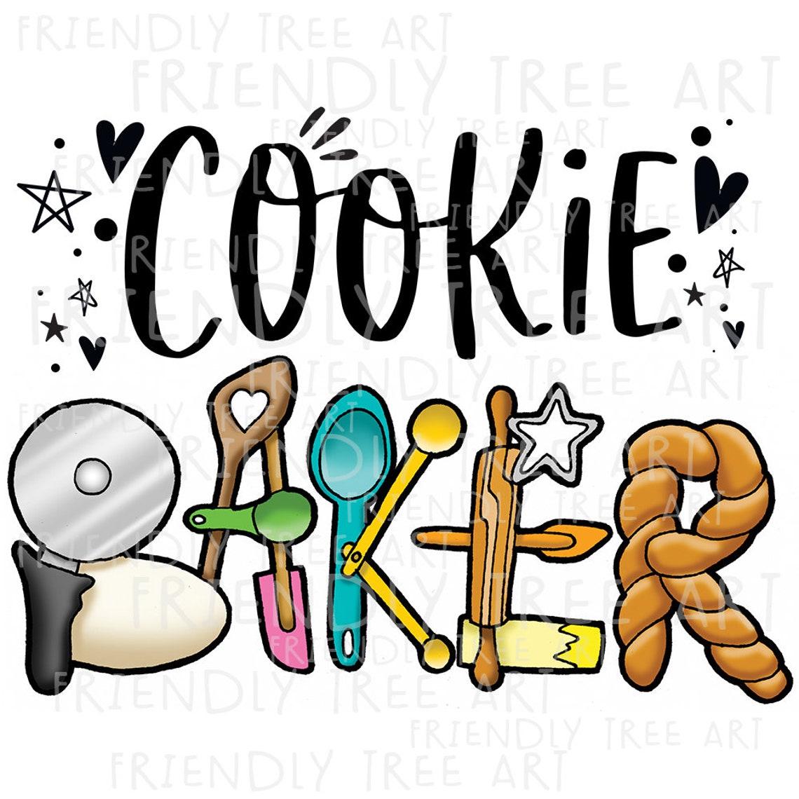 Cookie Baker Baker PNG Files for Sublimation Printing Cookie Etsy