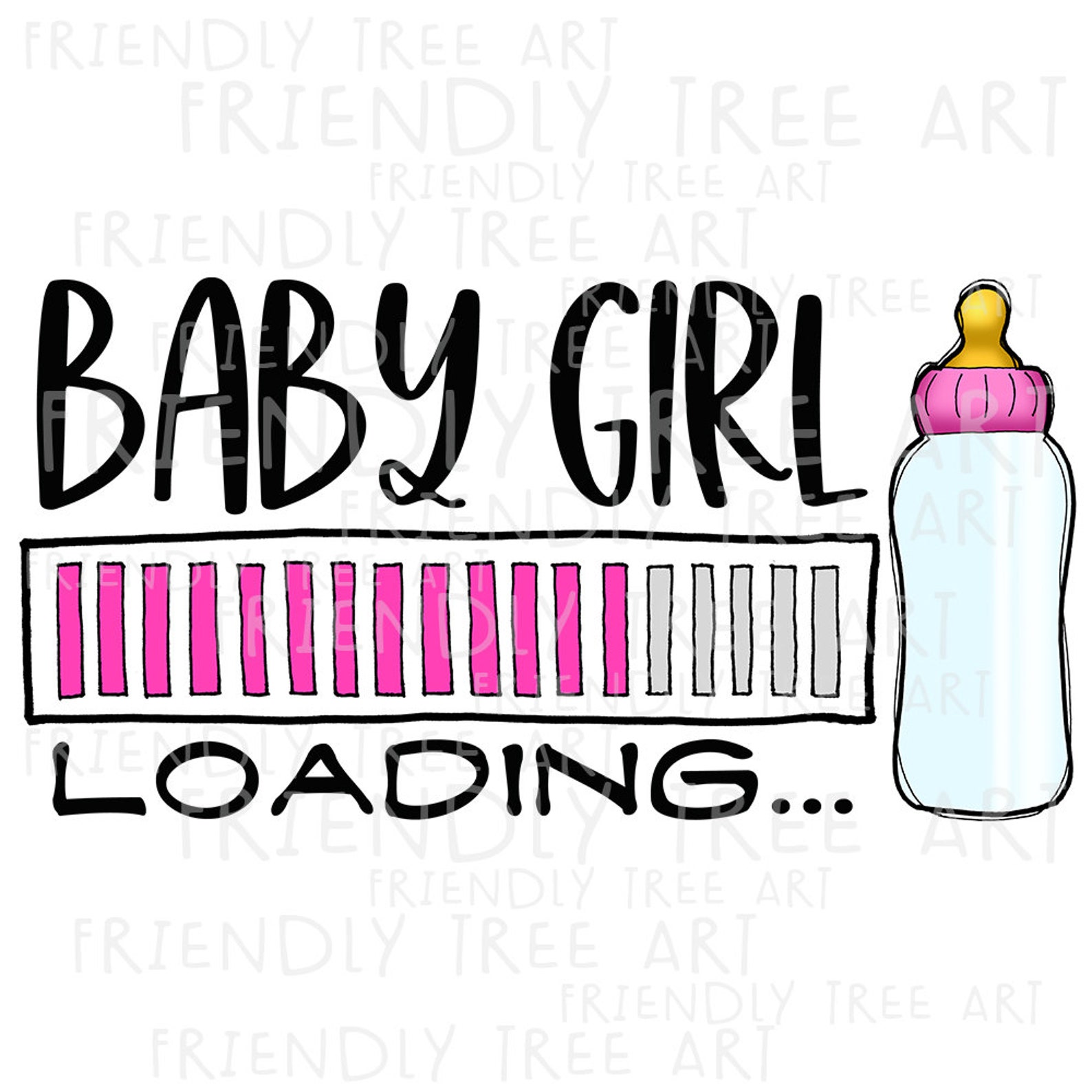 Baby Girl Loading Png File For Sublimation Infant Png Baby - Etsy France