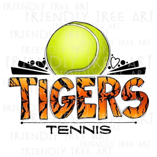 Tigers Tennis Png, Png Files For Sublimation Printing, Tigers Png, Tigers Sublimation, Tigers Mascot, Tigers Design, Tigers Team