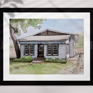 Custom Watercolor House Portrait, Hand-Painted Original Custom House, Custom Home Watercolor