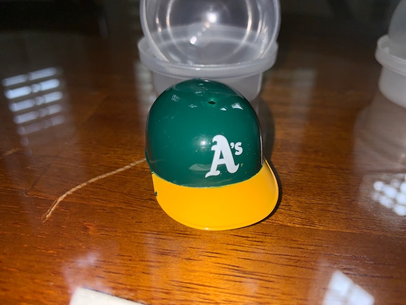 Oakland Athletes mini Gumball helmets w/ vintage mini pennants Etsy