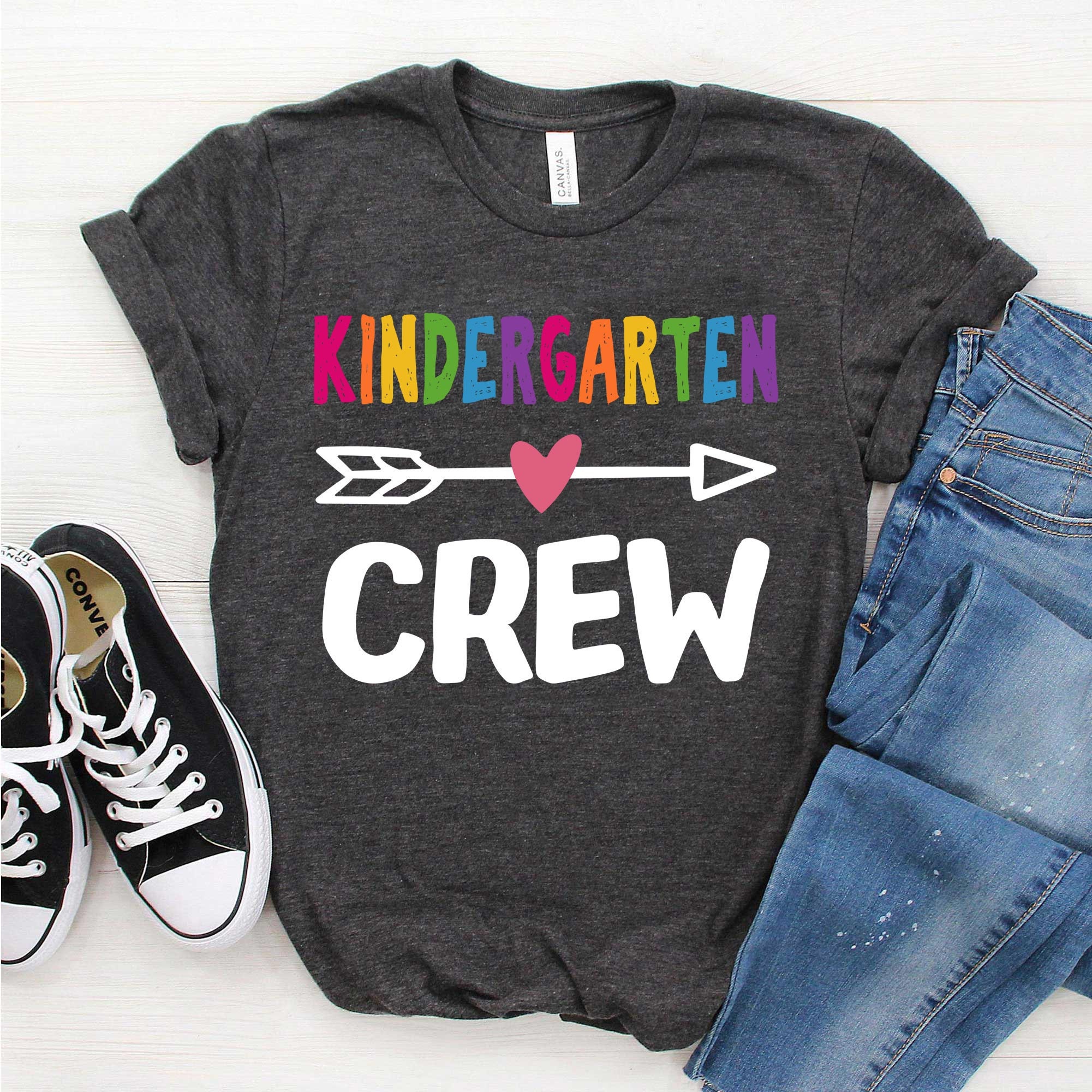 Kindergarten Crew Shirt Kinder Teacher Shirt Teacher Shirt | Etsy