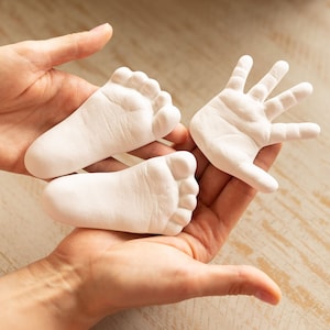 Kit de moldes de mano de yeso 3D para niños, juego de moldes de manos hechas
