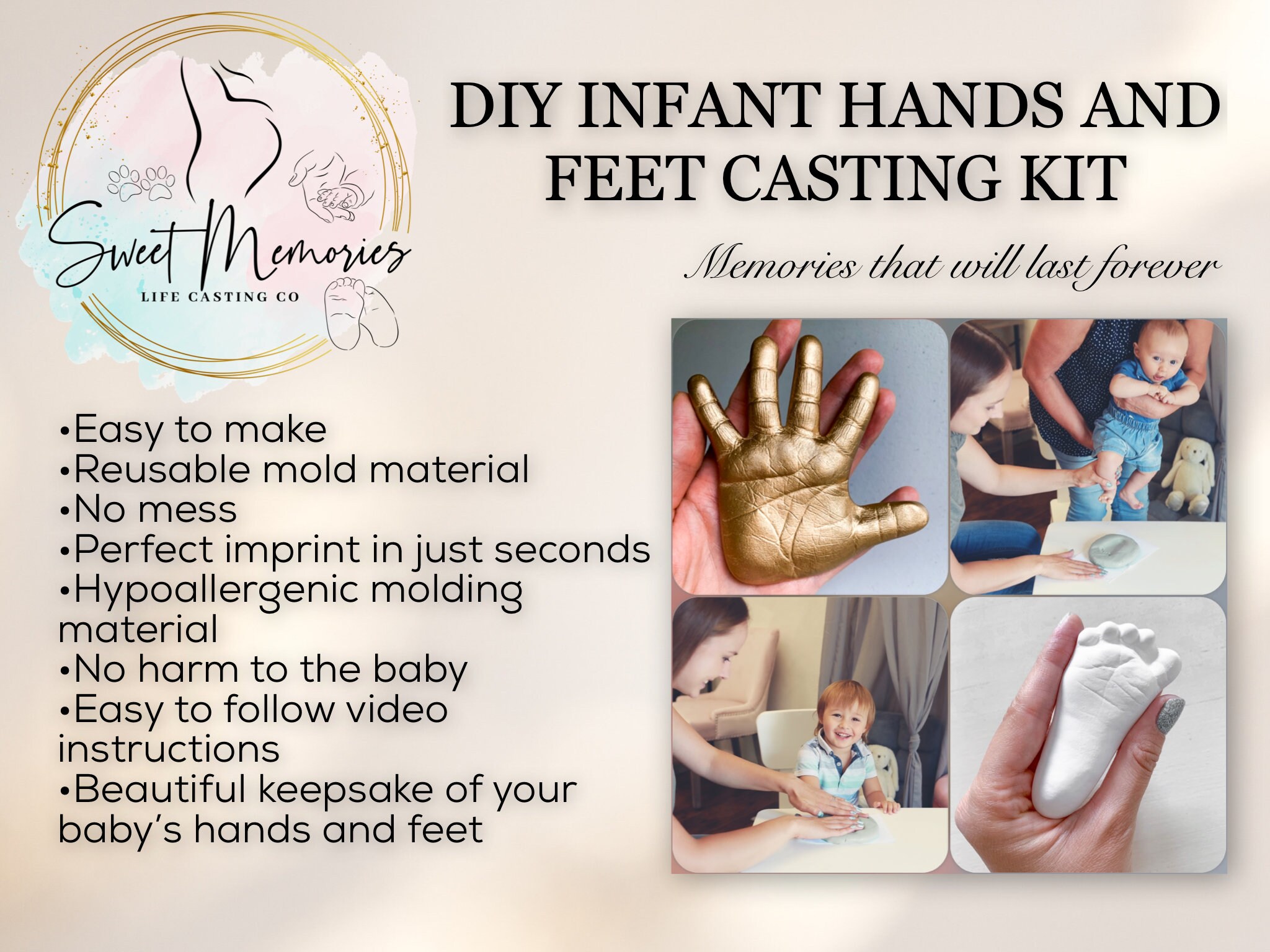 BABY SCULPT - Footprints Molding Kit Feet and Hands Baby – 👶 Serene Parents