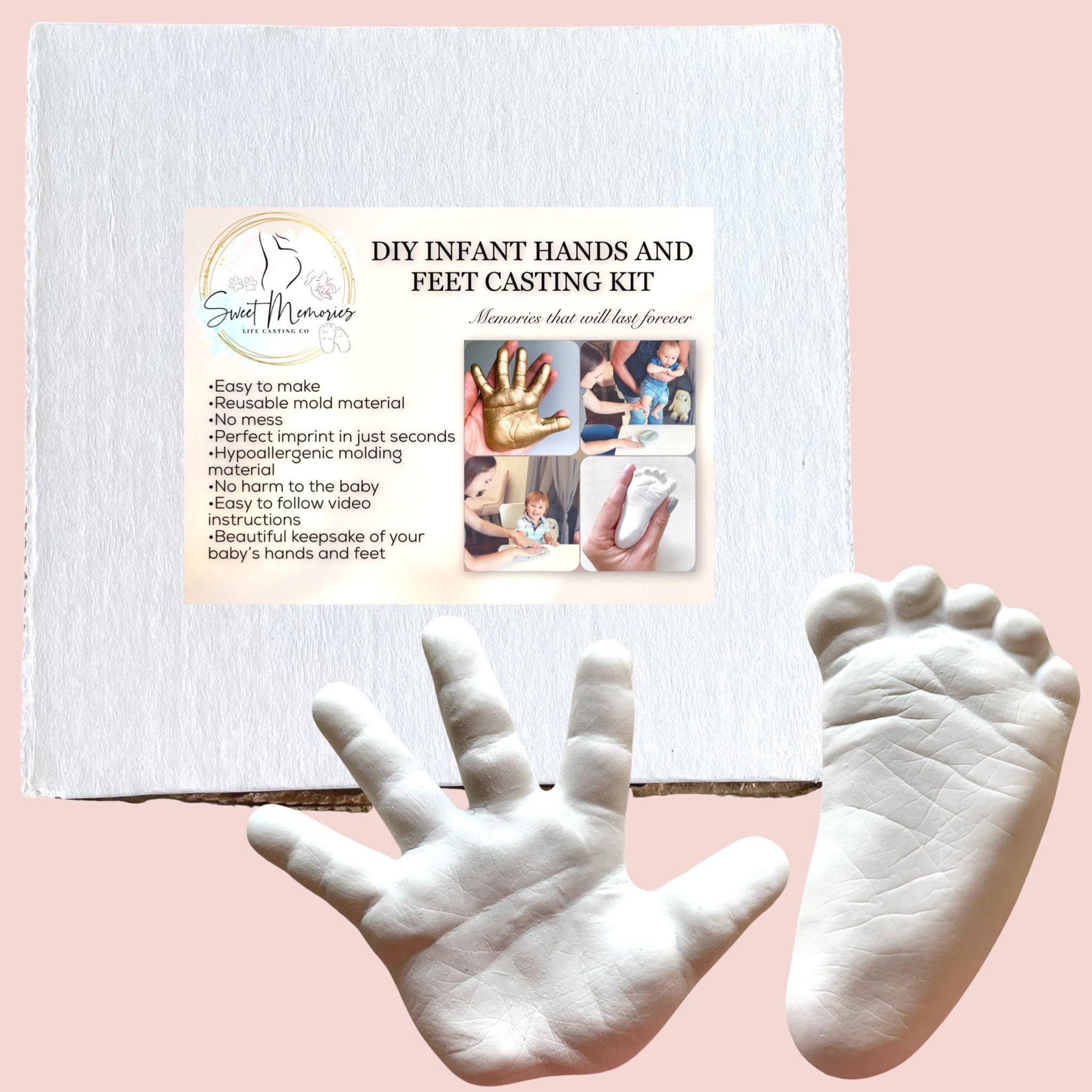 Baby Hand and Feet Casting-diy Casting Kit-footprint-baby Imprint