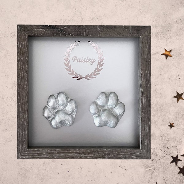 Paw Print Frame Memorial Etsy