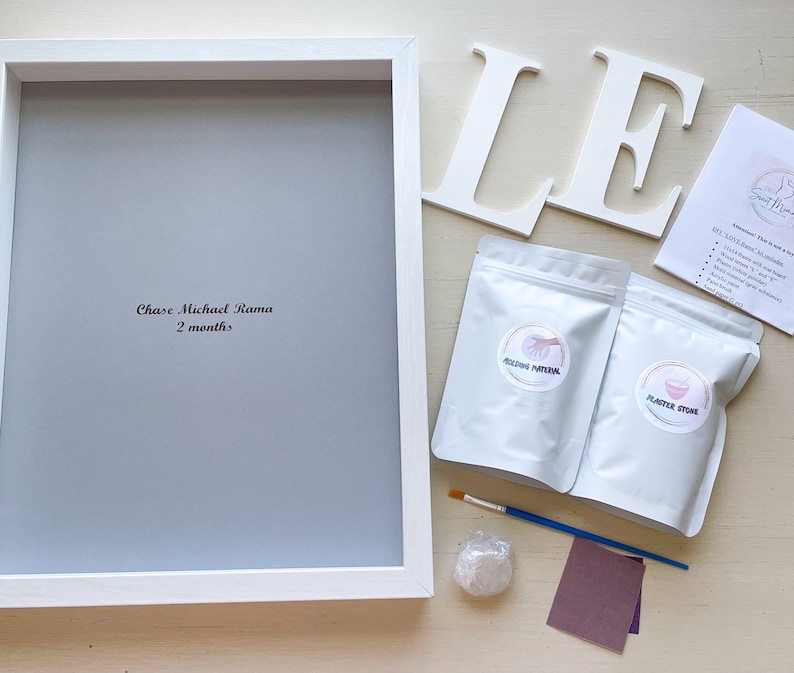DIY Hand and Feet Casting Kit LOVE Frame Baby Hand Print and Etsy