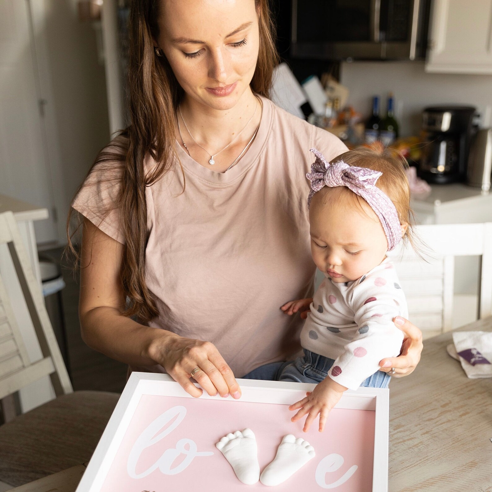 DIY Newborn Feet Casting Kit Birth Announcement Frame Baby Etsy